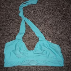 Sugar doll by dolls kill aqua blue halter bra top swimsuit size medium